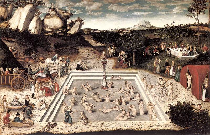 CRANACH, Lucas the Elder The Fountain of Youth dfg china oil painting image